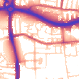 Daytime road noise heatmap for N18 1BX