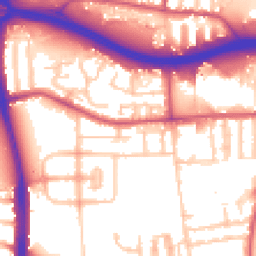 Daytime road noise heatmap for N18 1BY