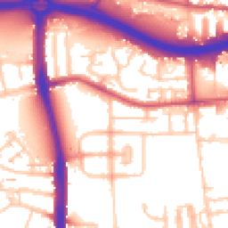 Daytime road noise heatmap for N18 1DA