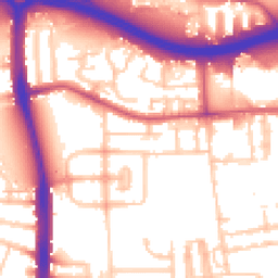 Daytime road noise heatmap for N18 1DD