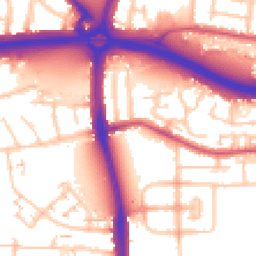 Daytime road noise heatmap for N18 1DE