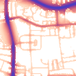 Daytime road noise heatmap for N18 1DJ