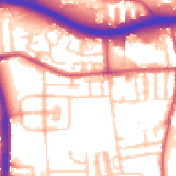 Daytime road noise heatmap for N18 1DP