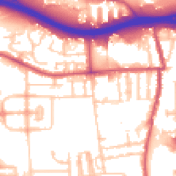 Daytime road noise heatmap for N18 1DR