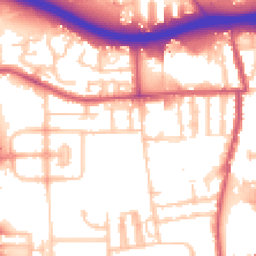 Daytime road noise heatmap for N18 1DS