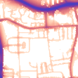 Daytime road noise heatmap for N18 1DT