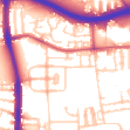 Daytime road noise heatmap for N18 1DU