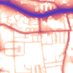 Daytime road noise heatmap for N18 1DW
