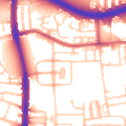 Daytime road noise heatmap for N18 1DX