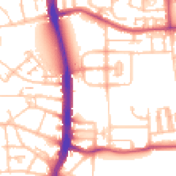 Daytime road noise heatmap for N18 1EG