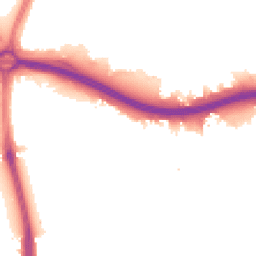 Night-time road noise heatmap for N18 1FE