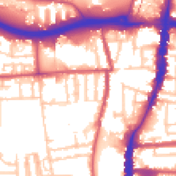 Daytime road noise heatmap for N18 1HB