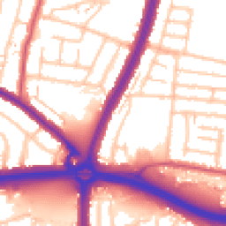 Daytime road noise heatmap for N18 1LB