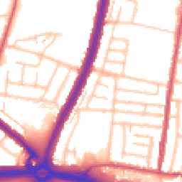 Daytime road noise heatmap for N18 1LF