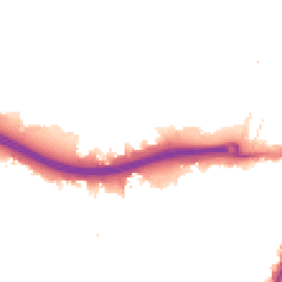 Night-time road noise heatmap for N18 1PB