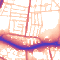 Daytime road noise heatmap for N18 1QL