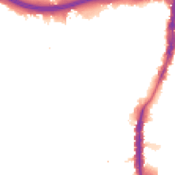 Night-time road noise heatmap for N18 1TP