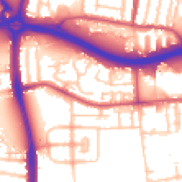 Daytime road noise heatmap for N18 1XH