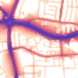 Daytime road noise heatmap for N18 1XJ