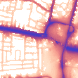 Daytime road noise heatmap for N18 2DD
