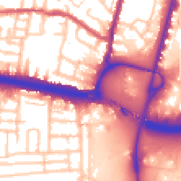 Daytime road noise heatmap for N18 2EB
