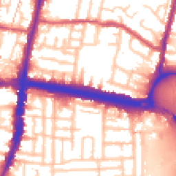Daytime road noise heatmap for N18 2EF