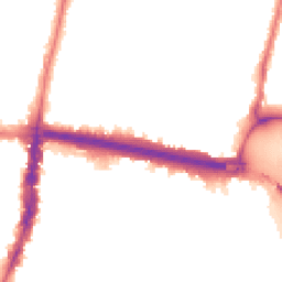 Night-time road noise heatmap for N18 2EF