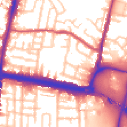 Daytime road noise heatmap for N18 2HG