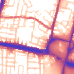 Daytime road noise heatmap for N18 2HJ