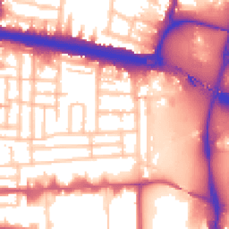 Daytime road noise heatmap for N18 2LA