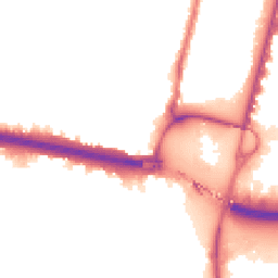 Night-time road noise heatmap for N18 2LU
