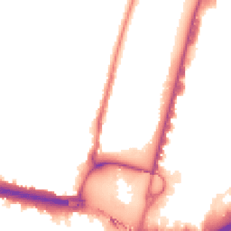 Night-time road noise heatmap for N18 2NR