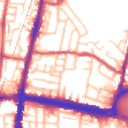 Daytime road noise heatmap for N18 2PR