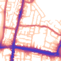 Daytime road noise heatmap for N18 2PU