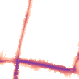 Night-time road noise heatmap for N18 2PU