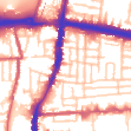 Daytime road noise heatmap for N18 2RA