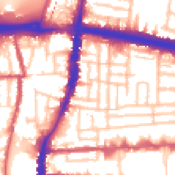 Daytime road noise heatmap for N18 2RE