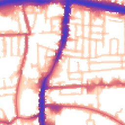 Daytime road noise heatmap for N18 2RN
