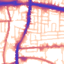 Daytime road noise heatmap for N18 2RP