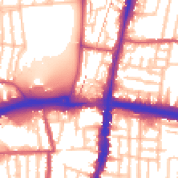 Daytime road noise heatmap for N18 2UA