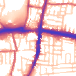 Daytime road noise heatmap for N18 2XB