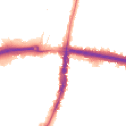 Night-time road noise heatmap for N18 2XB