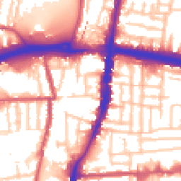 Daytime road noise heatmap for N18 2XN
