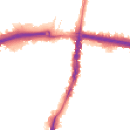 Night-time road noise heatmap for N18 2XN