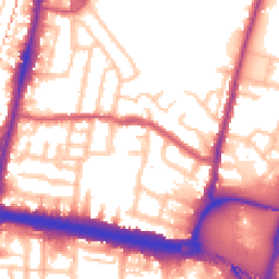 Daytime road noise heatmap for N18 2YN