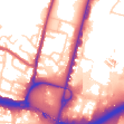 Daytime road noise heatmap for N18 3PL