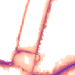 Night-time road noise heatmap for N18 3PP