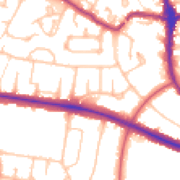 Daytime road noise heatmap for N2 0AB