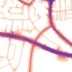 Daytime road noise heatmap for N2 0AJ
