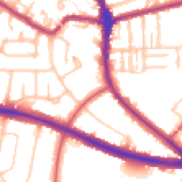 Daytime road noise heatmap for N2 0AN